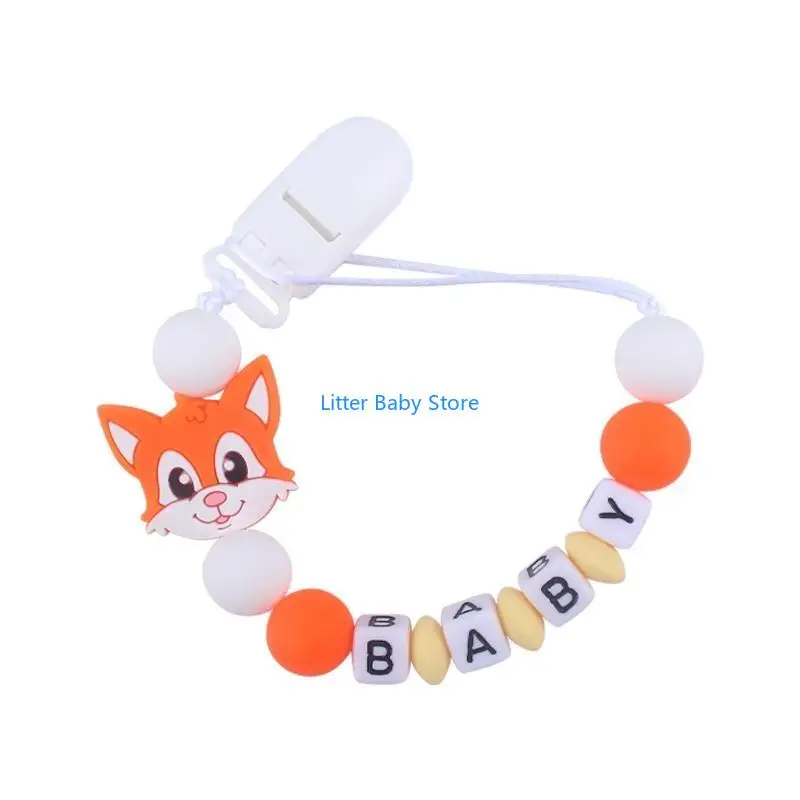 

N80C Cartoon Silicone Pacifier Chain Animal Patter