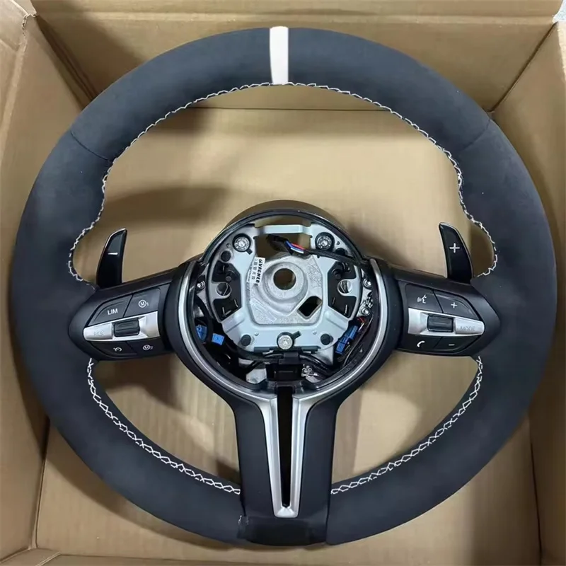 

For BMW X5 M2 Full for Suede Leather Carbon Sports Steering Wheel F01 F02 F03 F04 F07 F10 F11 F12 F15 F16 F18 M6; X5 M2