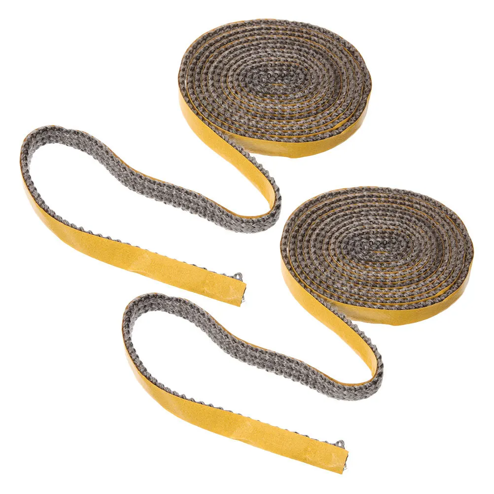 

2 шт. ленты из стекловолокна для камина, надежная герметизирующая лента для дверцы дровяной печи, запасная часть для уплотнителя духовки