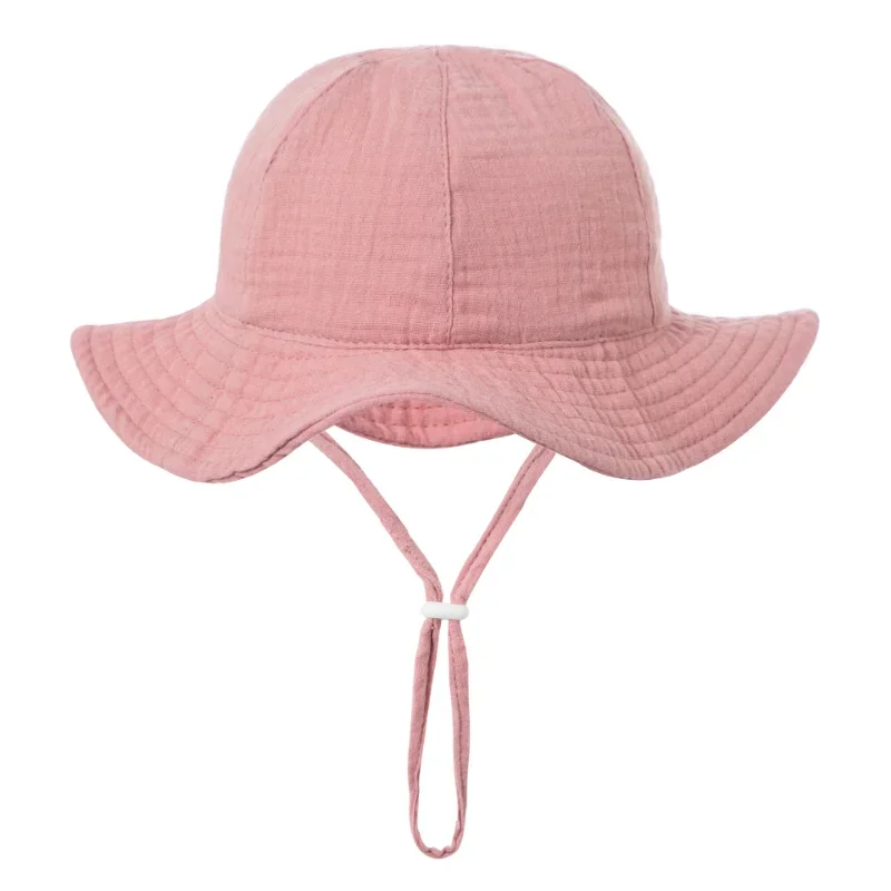 Sombrero de cubo de algodón para bebé, gorros con protección solar para exteriores para niños y niñas, sombrero panamá estampado, sombrero de pesca de playa Unisex para 3-12 meses