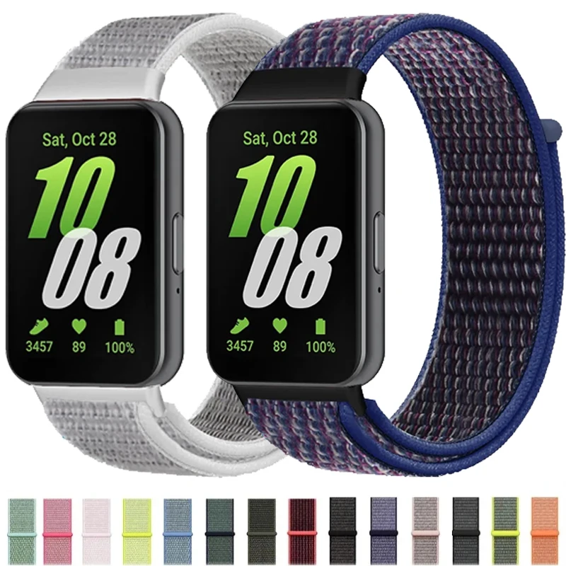 Offizielles weiches Nylon-Schlaufenarmband für Samsung Galaxy Fit 3, bequemes, atmungsaktives Band für Samsung Galaxy Fit 3 Correa-Zubehör