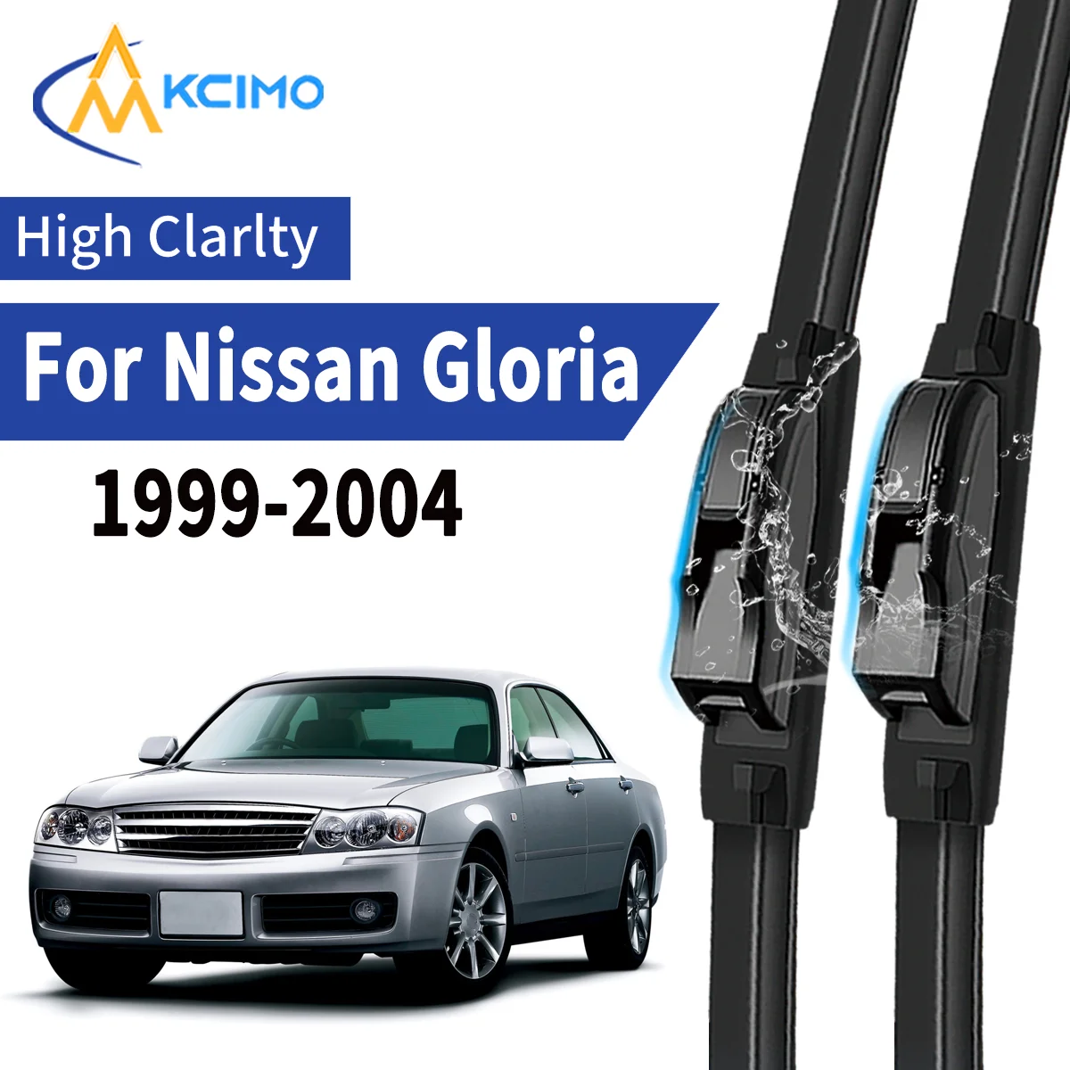 

2pcs Car Front Wiper Blades For Nissan Gloria 1999-2004 Windscreen Windshield Wipers Silent Rubber Auto Accessories Replacemen