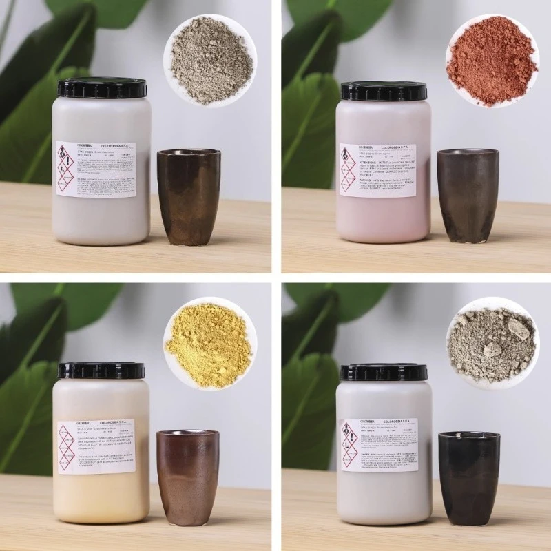 

1kg Single-color Metallic Glaze Powder 1200-1240℃ High-temperature Electric Kiln Firing Glaze DIY Ceramic Coloring Art Paint