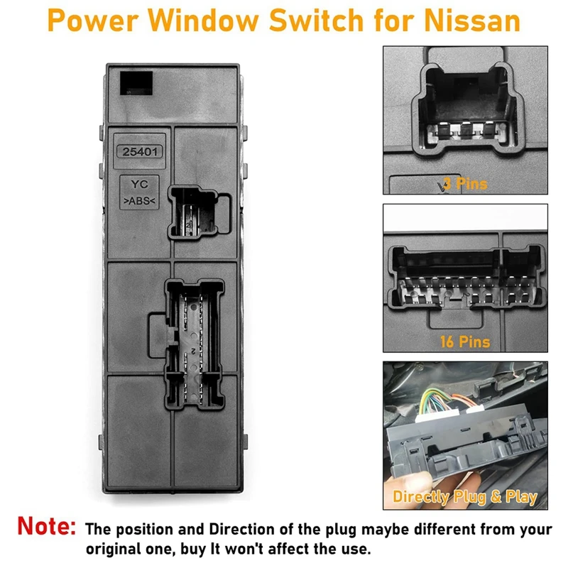 25401-3DF0B Power Window Switch Window Driven Switch For Nissan Altima TIIDA 2011-2014 LHD