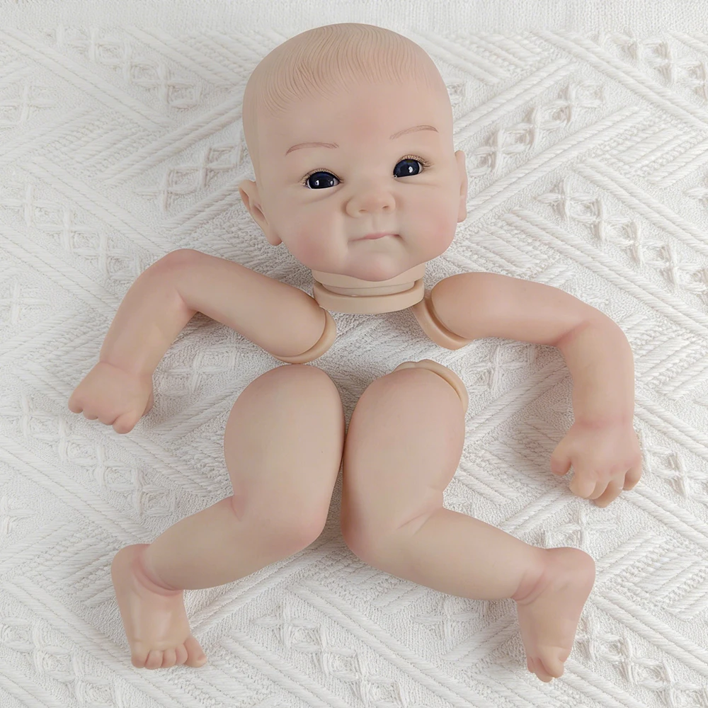 18 Inch Painted Rebirth Dolls Kit Betty Vinyl Limbs And Cloth Body, High-Grade Acrylic Eyes Unassembled Reborn Doll Mold