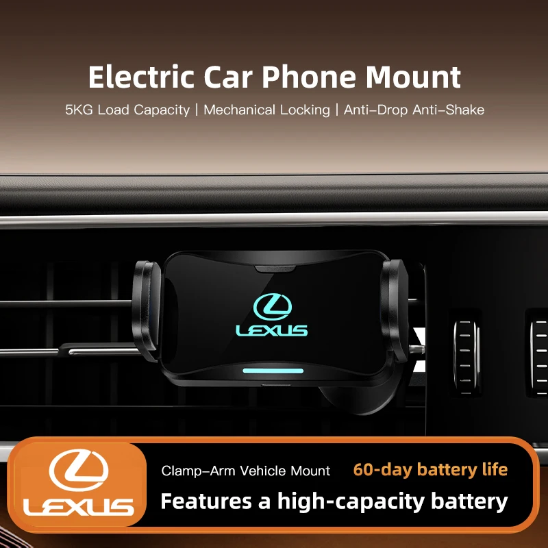 لكزس شعار الكهربائية لقط سنادات بالسيارة حامل هاتف لكزس F SPORT LBX NX RX 350h 450h ES UX 300e GS IS LS LX CT LC RC GX460 #1