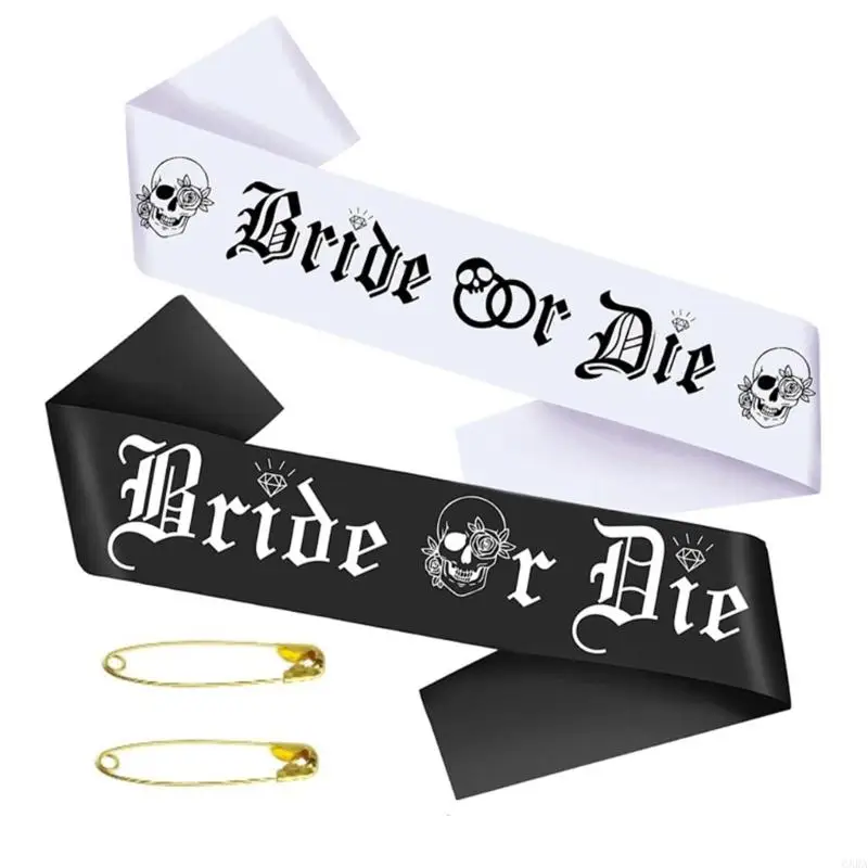 Bride or Die Sash,Till Death Do Us Party Sash,Funny Bachelorette Party Sash Bridal Shower Hen Party Engagement Decors 6XDA