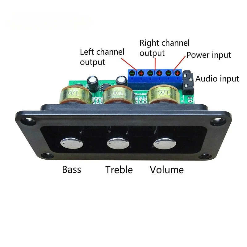 SOTAMIA Mini Power Amplifier Audio Board Stereo Amp NS4110B Sound Amplifier 2x20W HIFI Amplificador Treble Bass Tone With Panel