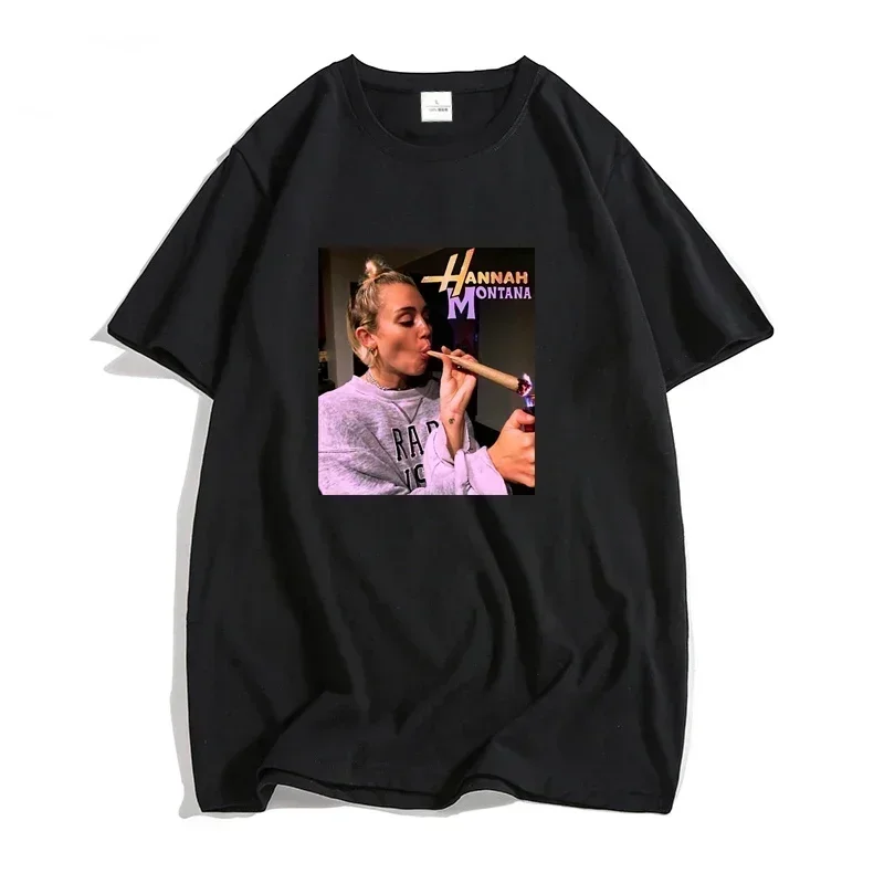 Camiseta Ethan Peters Hannah Montana para mujer, camiseta con estampado gráfico de Miley Cyrus, cantante de rap Retro, ropa de los años 90, camiseta urbana para mujer