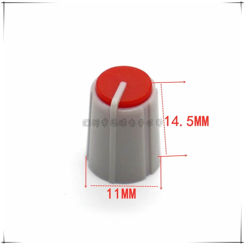 10PCS 11X14.5MM Plastic Double Knob Cap Potentiometer Encoder Knob cap D-Shaped 270℃ Inner Hole 6mm