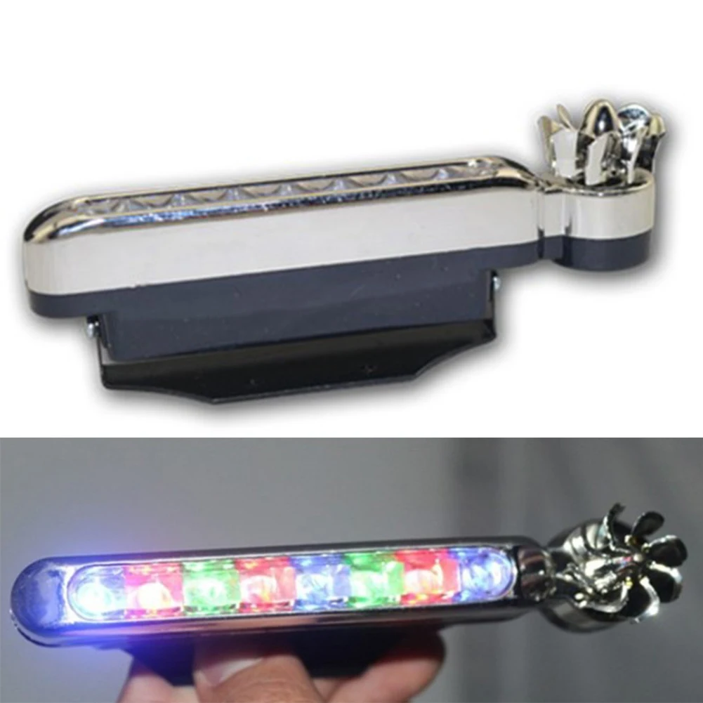 Car 8 LED DayTime Running Light Wind Powered Fog Light Lamp Car For DRL Driving Day Lights Auxiliary Lighting Rotation Fan Lamp