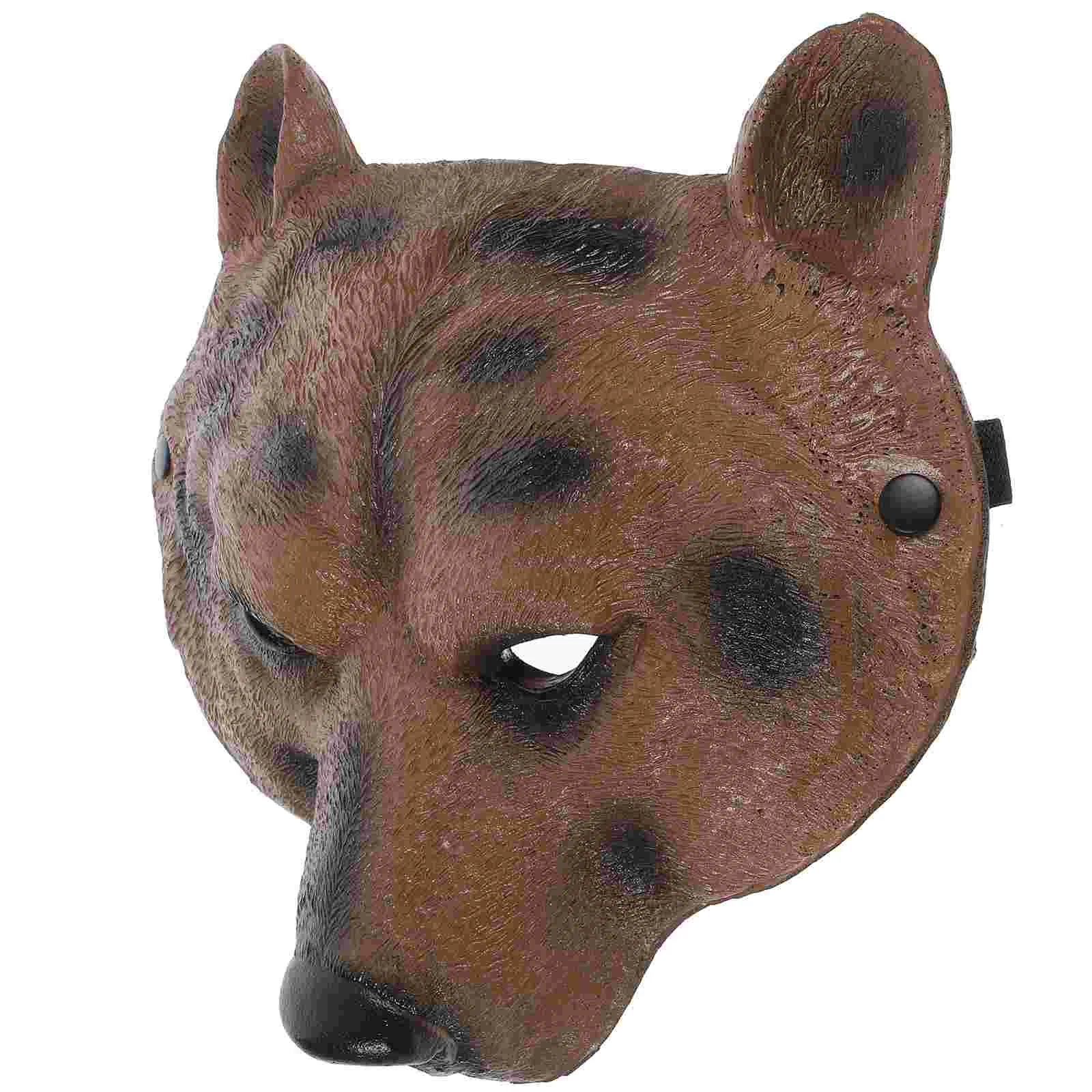 Half Face Animal Bear Mask Makeup Costume Props Masquerade Party Decorations Man