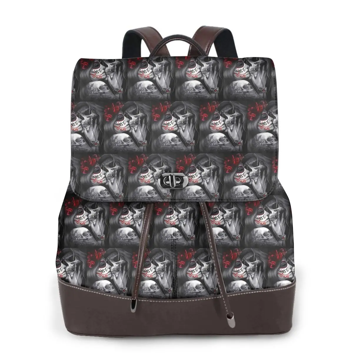 

Mexican Catrina Girl Day Of The Dead Sugar Skull Bookbag School Student Bags Hiking Travel Daypack for Women Derma Backpack