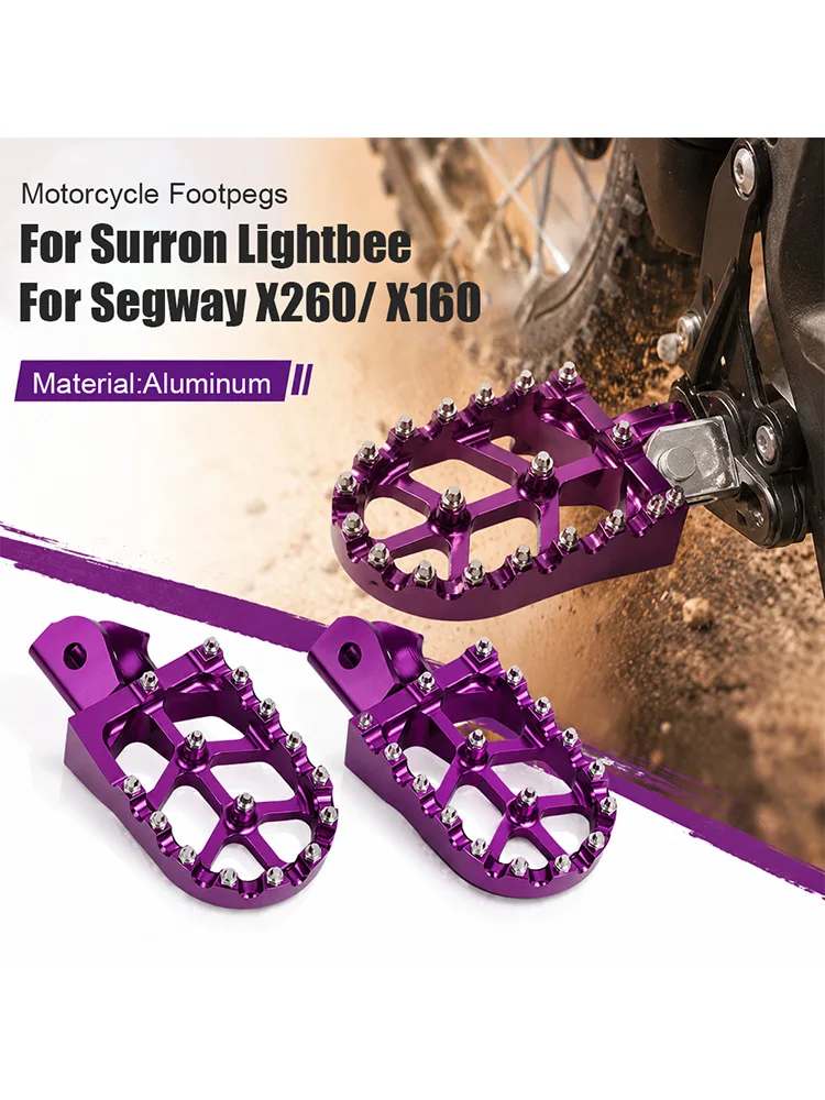 AliExpress JFGRACING Motorcycles FootPegs Rests Teeth Pedal Spring For Surron Lightbee Segway X260/ X160 CNC Electric Dirt Bike Parts Motocross Parts