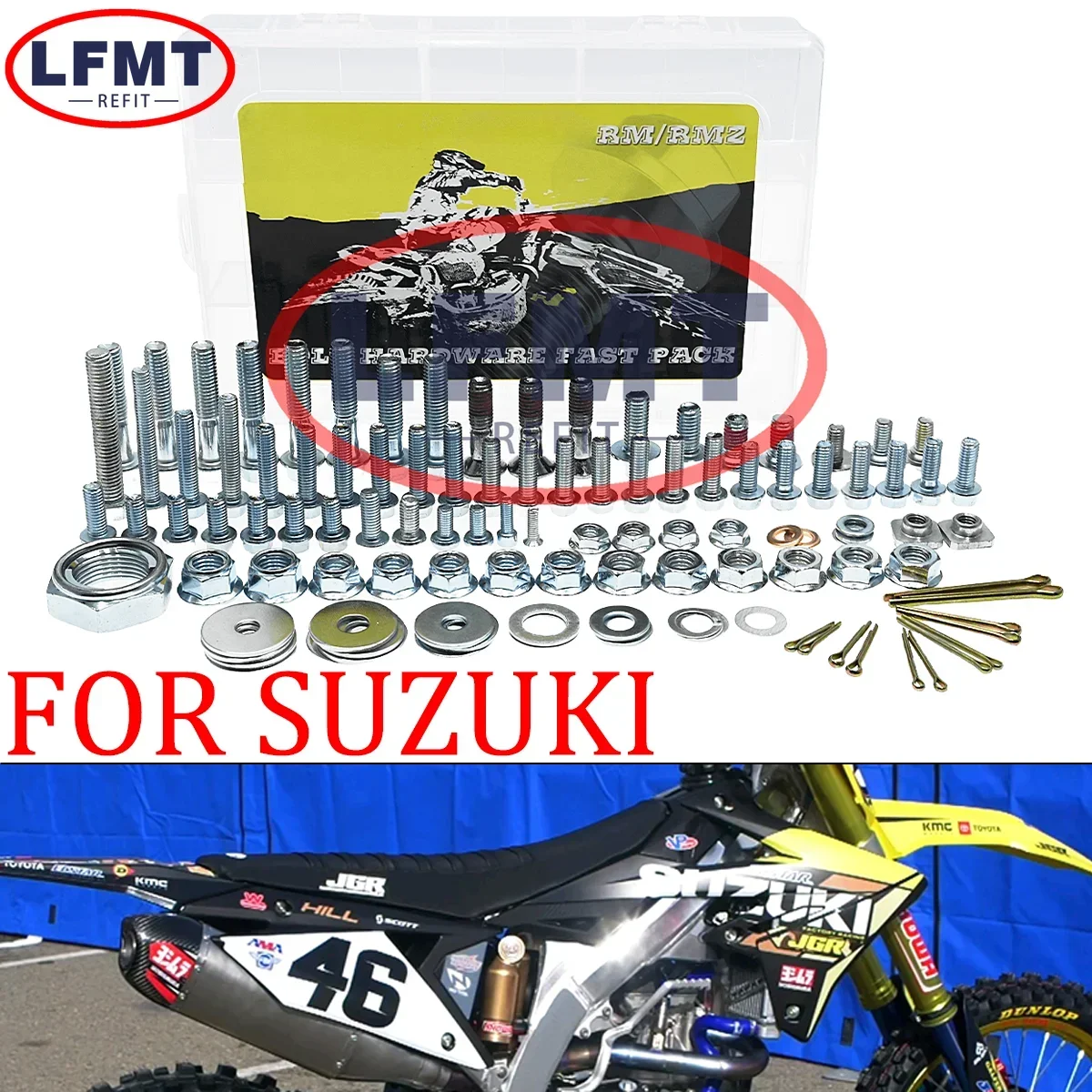 

Motorcycle whole car screw kit For SUZUKI RMZ DRZ RMX RM RM250 RM450 RMZ250 RMZ450 RMX DRZ80 85 125 250 450 Motocross Dirt Bike