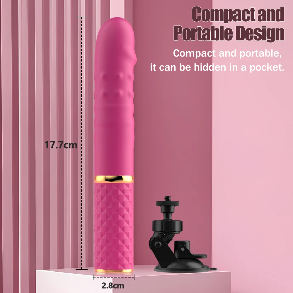 Mini Size Thrusting Dildo Vibrator Suction Cup G Spot Massager 10 Modes Clitoral Stimulator Adult Sex Toy for Women Beginner - Image 3