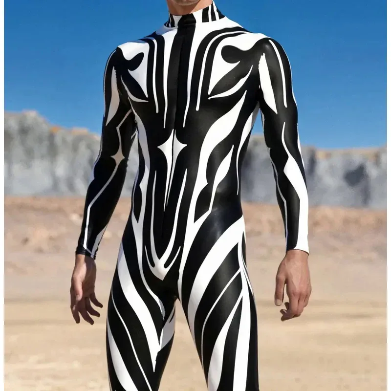 

72-й аниме крутой комбинезон Cyber Armor, боди для косплея, костюм в стиле стимпанк, панк, вечерние костюмы на Хэллоуин, выступления, мужчины Zent