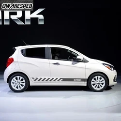 2PCS Car Stickers For Chevrolet Spark M150 M200 M250 M300 M400 EV Victoria BC GT Auto Accessories Sport Stripes Vinyl Film Decal