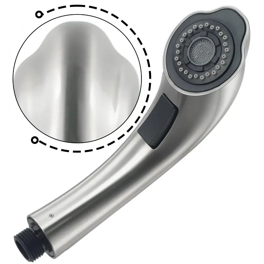 Universal ABS Kitchen Sink Tap High Pressure Nozzle Single Hole Pull-Down Faucet Mixer Tap Pull Out Spray Head Bathroom