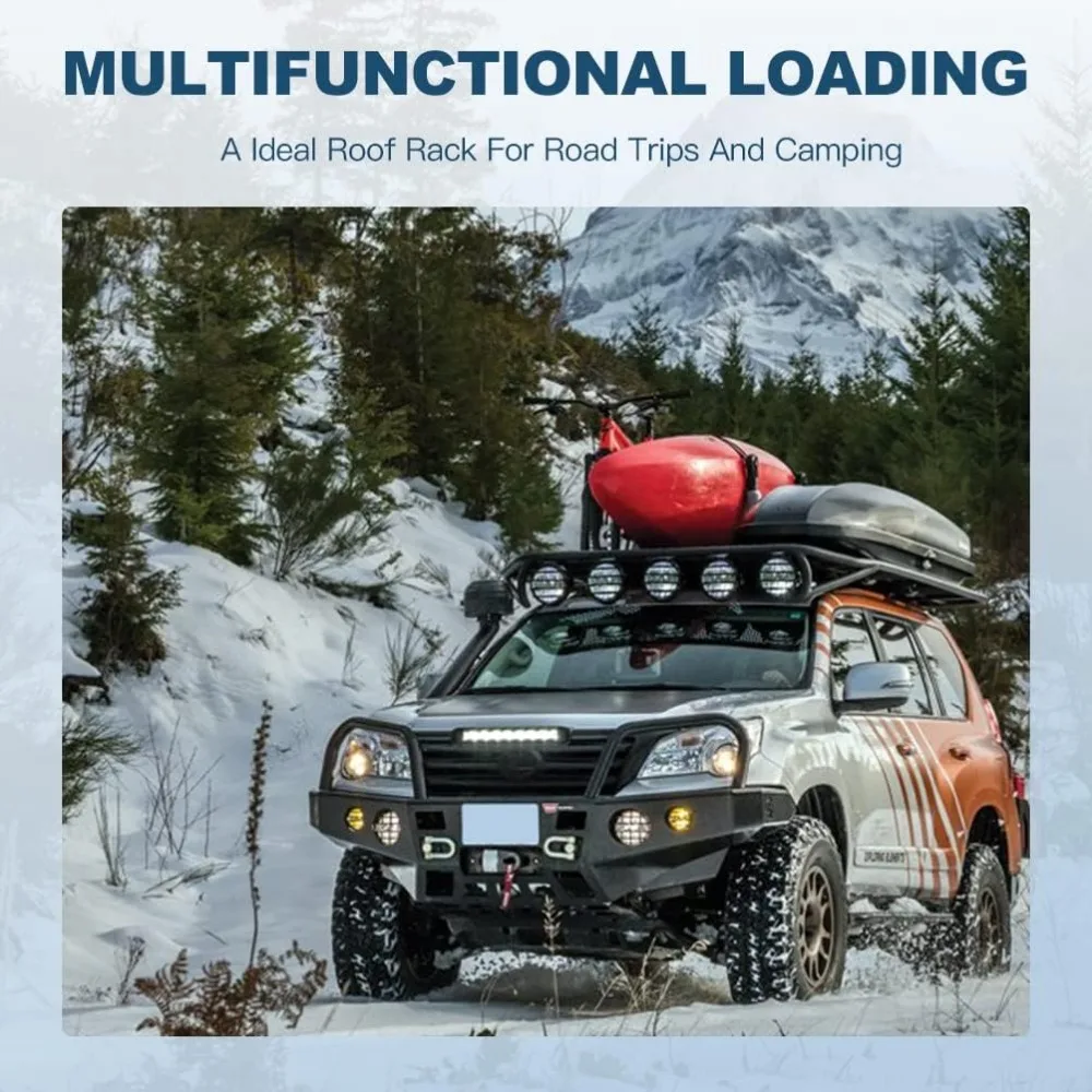 유니버설 카약 루프랙 크로스바 SUV용 2015-2020, 알루미늄 화물 레일, 2개