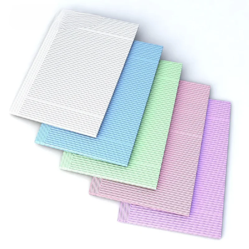 125Pcs/Pack Dentistry Clean Bib Pad Disposable Dental Bibs Table Covers Clean Patient Dental Lab Napkins Tattoo Accessories