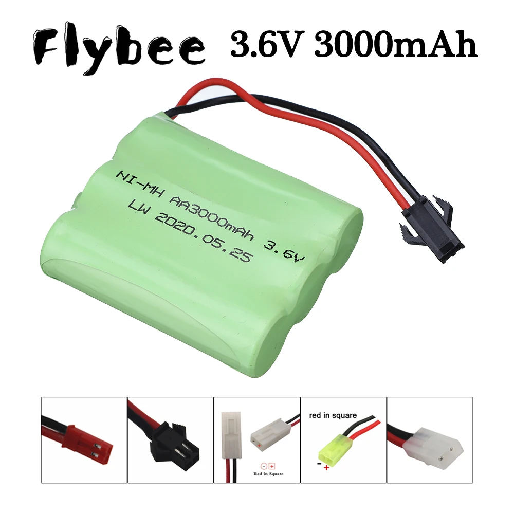 3,6 v 3000mah NiMH Batterie SM/JST/Tamiya stecker Für Rc Spielzeug Autos Tank Lkw Roboter Pistole boot AA Ni-Mh 3,6 v Akku Pack