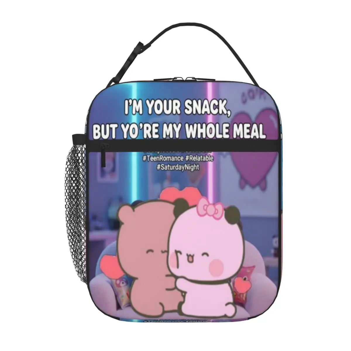 Bestselling Bubu Dudu Valentine Valentine Day Kawaii Insulated Lunch Bag Pet Snack Carry Lightweight Lunch Bag