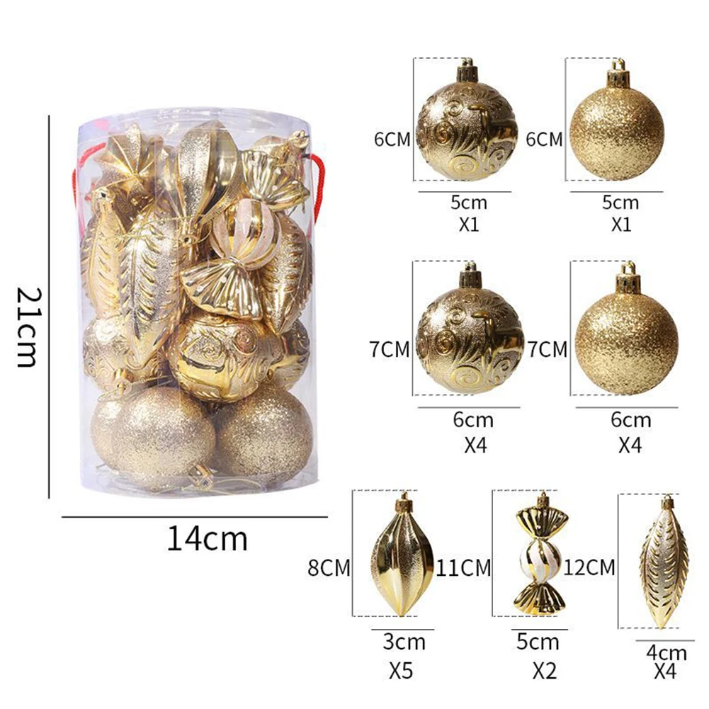 

21 шт. Рождественский шар Украшение дома Подвеска Рождественский шар Золото/Серебро/Красный/Синий/Розовое Золото Рождество Высокое Качество