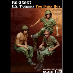 1/35 Resin Figure Unpainted Model Kit, Vietnam War - American Soldier (3 persons), unassembled and unpainted GK, 877R