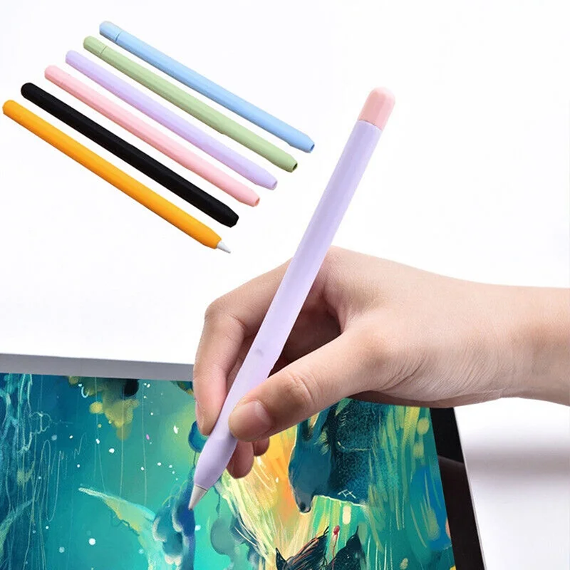 

Stylus Cover Silicone Pen Case For Apple Pencil 2 1 Color Matching Stylus Protective Case Non-slip Anti-fall iPad Pen 2 1 Cover