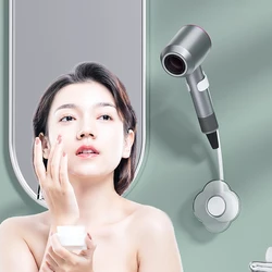 헤어 드라이어 핸즈프리 브래킷 고정 헤어 드라이어 프리 핸드 드릴링 벽 마운트 없음 호텔 욕실 홈 랙 Abs 보관 선반