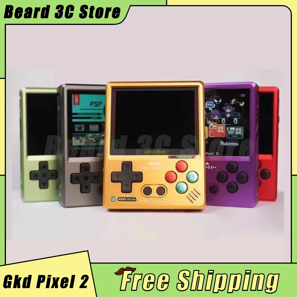Gkd Pixel 2 - Game Kiddy Pixel 2.4 بوصة Ips شاشة Rk3326s سبائك الألومنيوم المتاحة في وحدة التحكم في الألعاب هدايا ألعاب CNC مخصصة