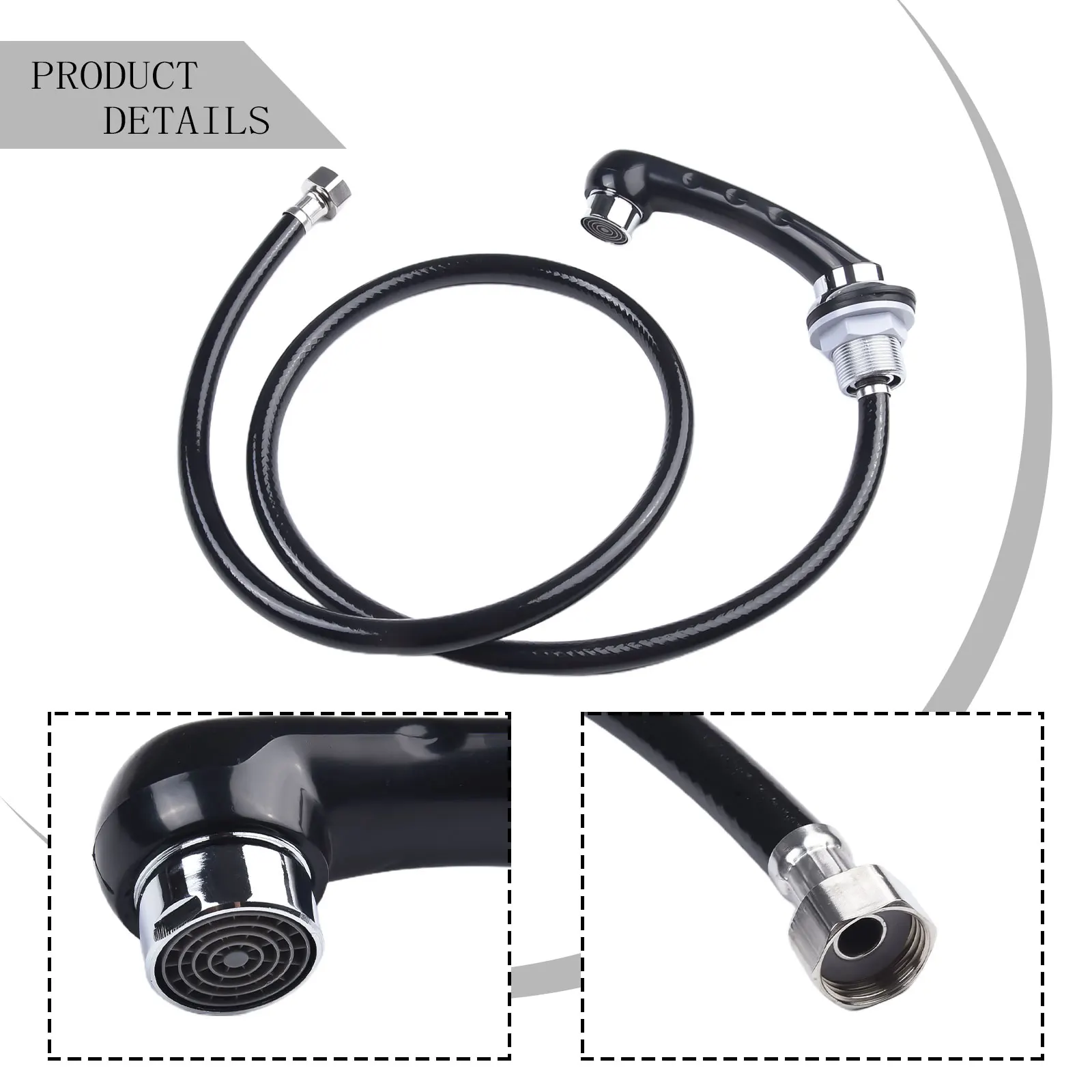 

1x Shampoo Bed Bowl Shower Head Professional Hair Salon Shower Nozzle With Hose Replace Alloy Accessories Parts