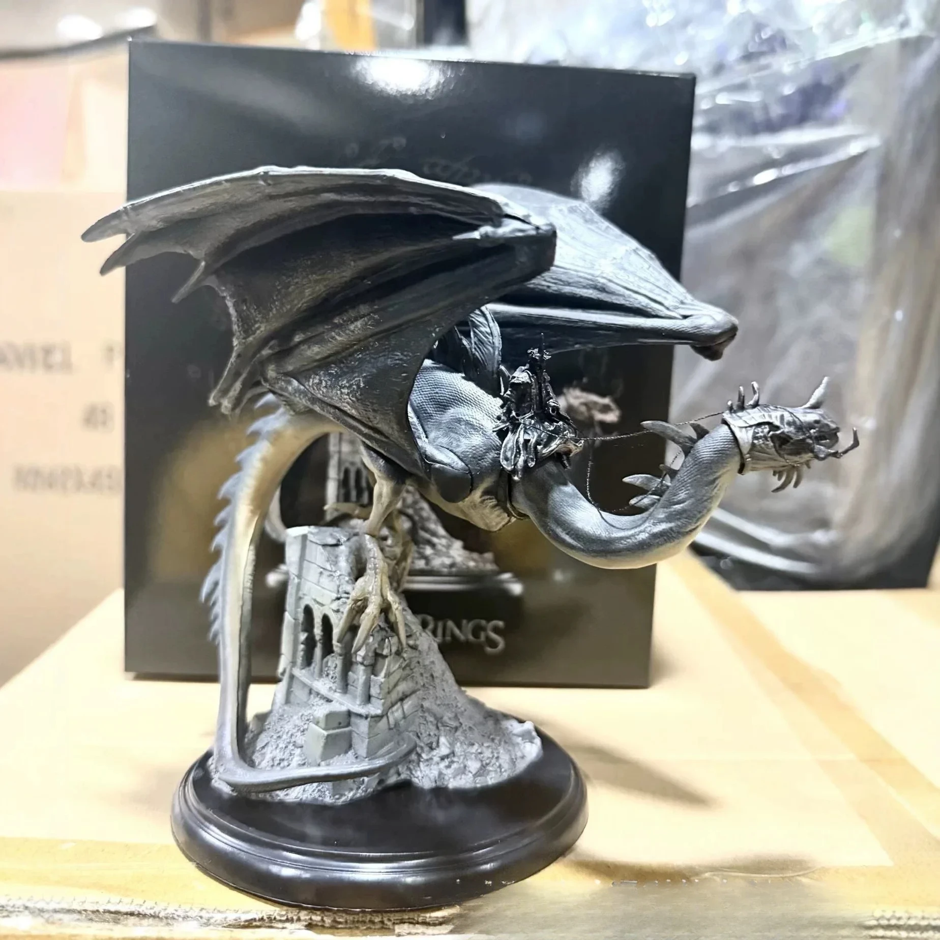 New The Lord Of The Rings Nazgul Fell Beast Dragon Statue Action Figure Boxed Model Desktop Ornament Collectible Birthday Gift - view 3