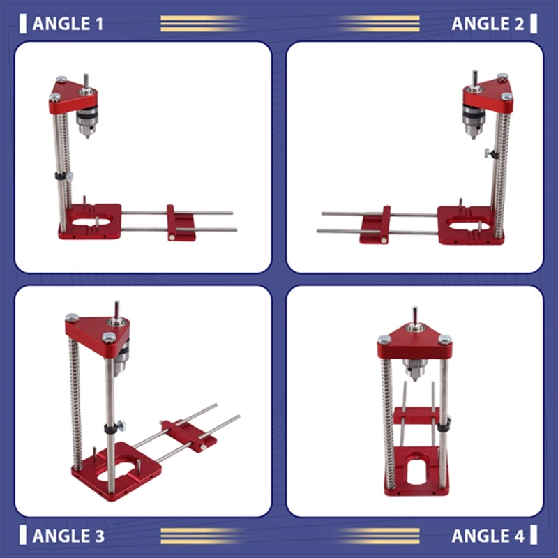 Auto Line Drill Guide Portable Woodworking Drill Bit Locator Precise Hole Punch Positioner Auto-Line Drill Template