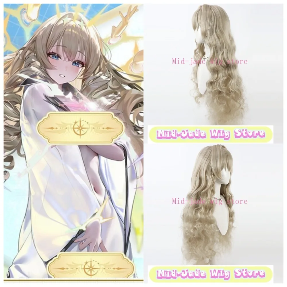 

Crown Cosplay Wig Long Curly Hair Realistic Scalp Synthetic Fiber for Gaming Girls Role Play Party Show Accessories