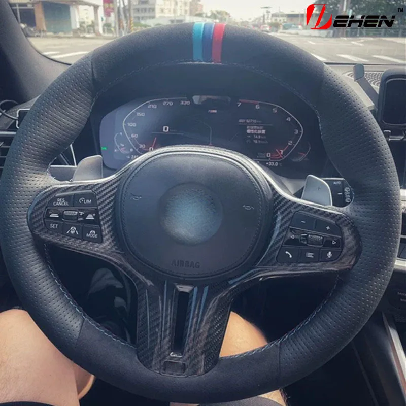 Real Carbon Fiber Steering Wheel Trim Cover Frame M Merformance For BMW G30 G32 G42 G14 G01 G02 G05 G06 G07 G20 G22 G26 G29 G80