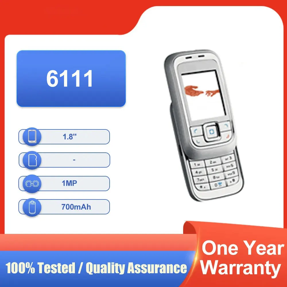 لوحة مفاتيح أصلية غير مقفلة 6111 بشريحة واحدة GSM 900/1800/1900 بلوتوث 700 مللي أمبير في الساعة للهاتف المحمول متعددة اللغات مصنوعة في فنلندا