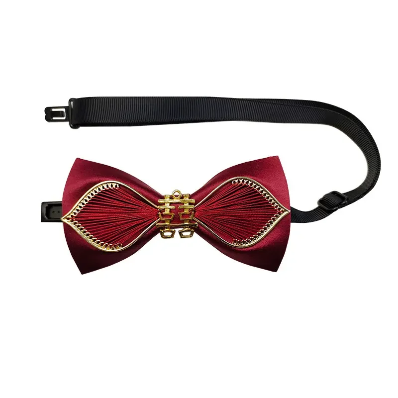 high quality Bow tie male wedding wedding groom best man officiating ceremony bow jk solid color red tie flower