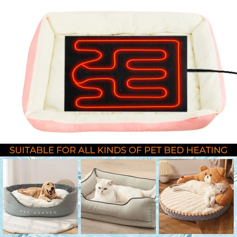 USB Heating Film Warm Folding Heated Sheet Waterproof Car Seat Mat Cushion Pet Reptile Winter Warm Climbing Outdoor Heating Pads