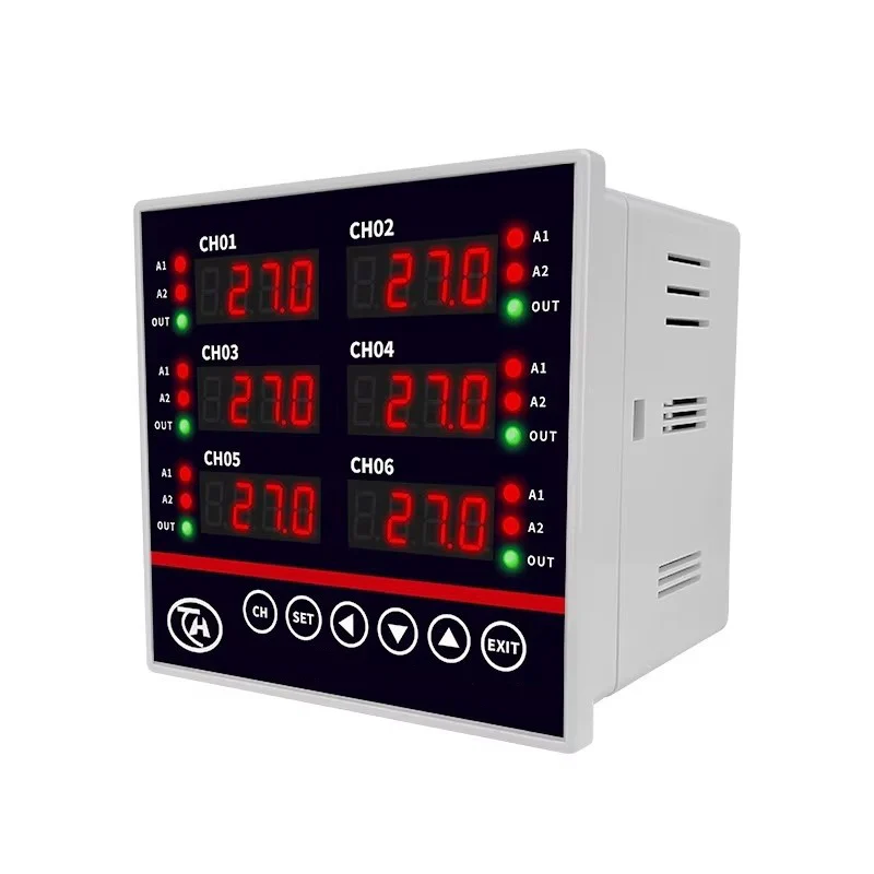 NEW Multi-Channel PID Temperature Controller 2-6 Channel RS485 Communication LCD Touch Screen RTD Input Relay Output Plastic IP6
