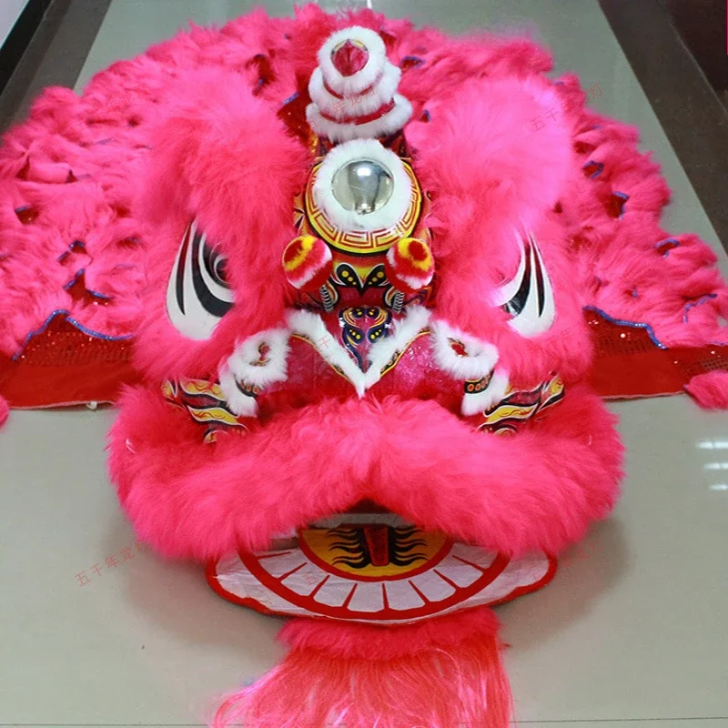 

Rose Red Southern Wool Southern Lion Dance Prop Southern Awakening Large Event Performance Costume