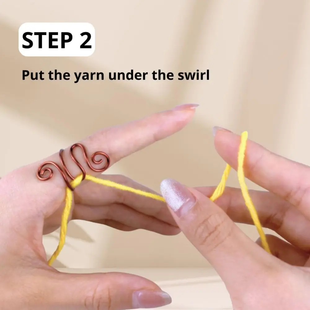 Наперсток, регулируемое кольцо для вязания крючком, Швейные аксессуары, ремесла, вязальная петля, для вязания крючком, «сделай сам», направляющие для вязания на палец