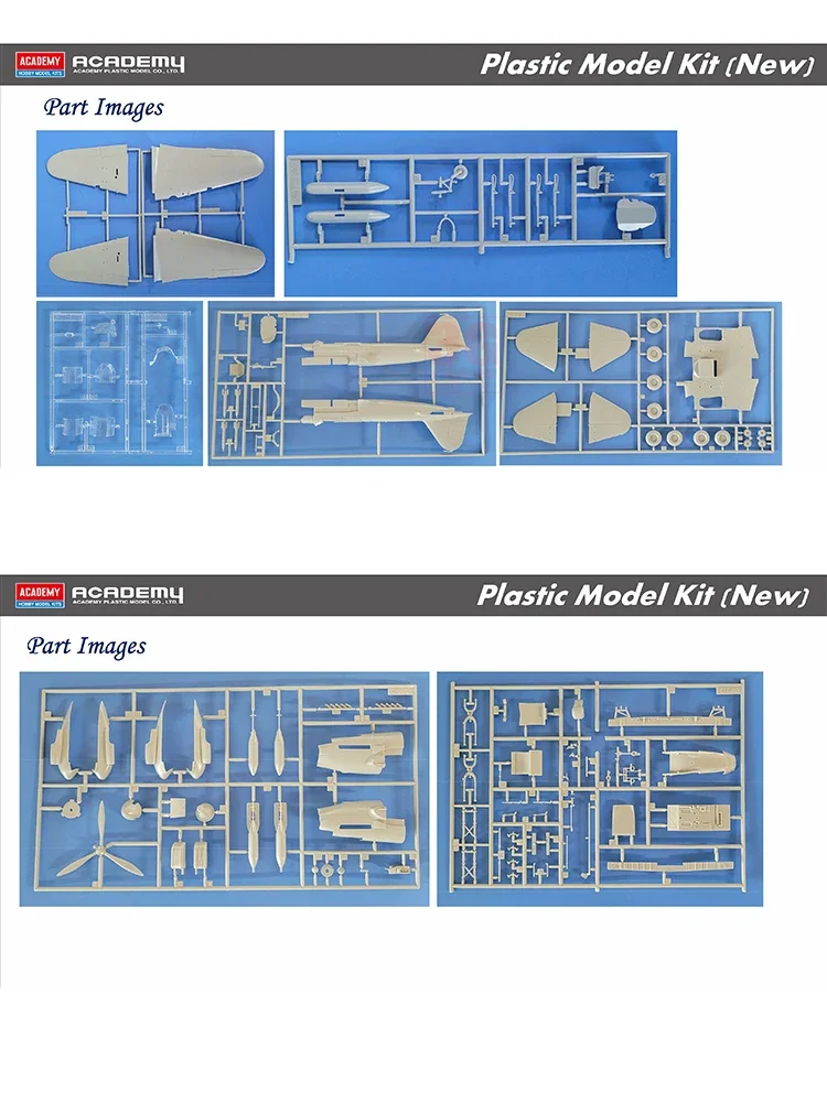 Academy Assembly Aircraft Model Kit 12357 Il-2m3 Fighter 1/48