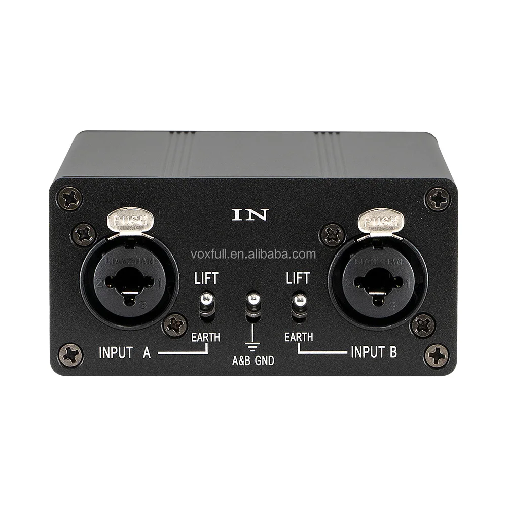 Voxfull Audio Professional Hum Eliminator XLR 1/4 Inch Dual Channel Ground Loop Isolator for Sound System