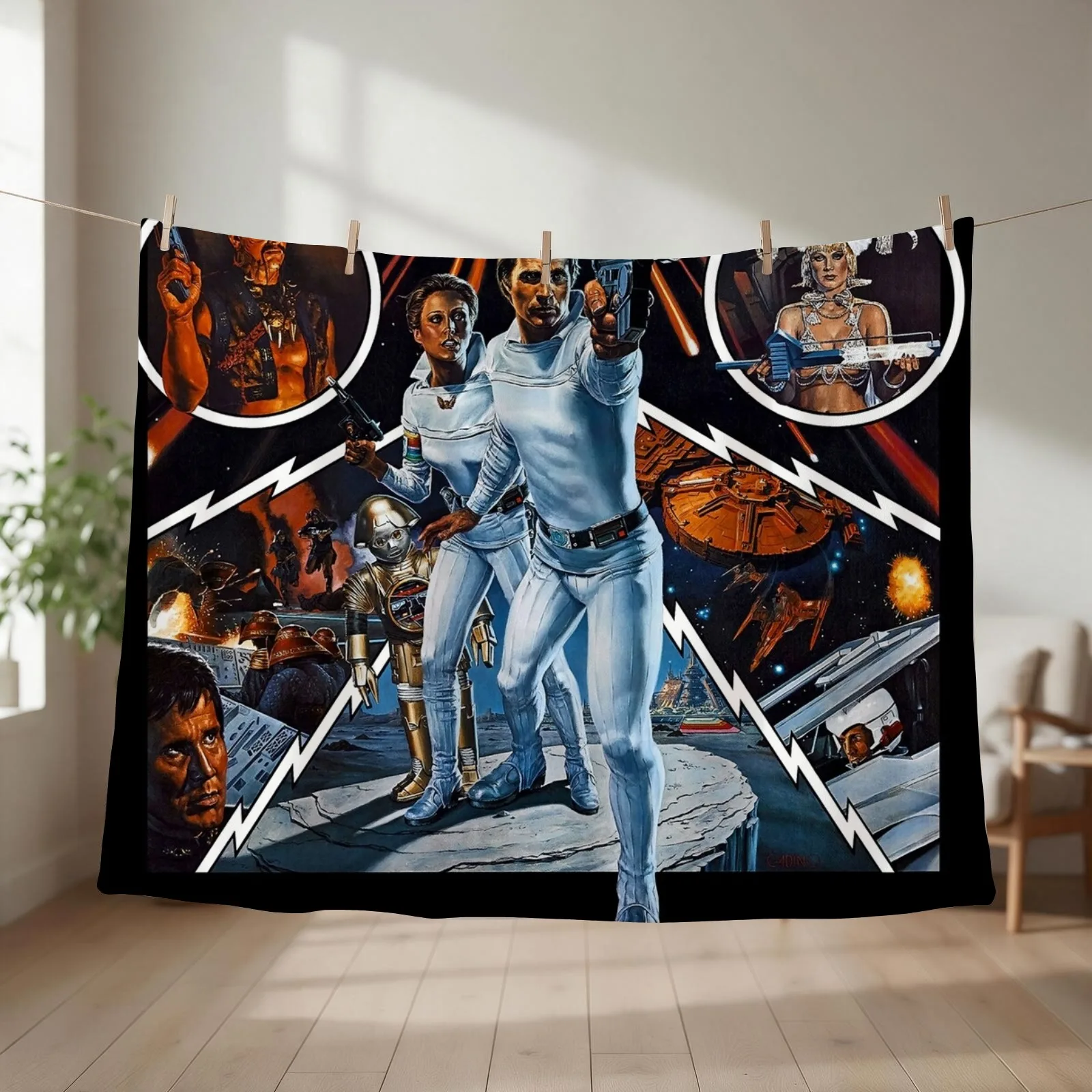 Buck Rogers - Digital Art Throw Blanket