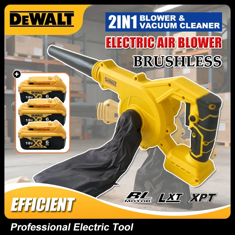 Dewalt 2 in 1 Cordless Air Blower & Vacuum Cleaner Electric Dust Computer Collector Leaf Duster Power Tools For 18V Battery