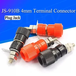 5PCS Terminal Blocks JS-910B 4mm Amplifier Terminal Connector Binding Post Banana Plug Jack Mount Black 5 Red 5