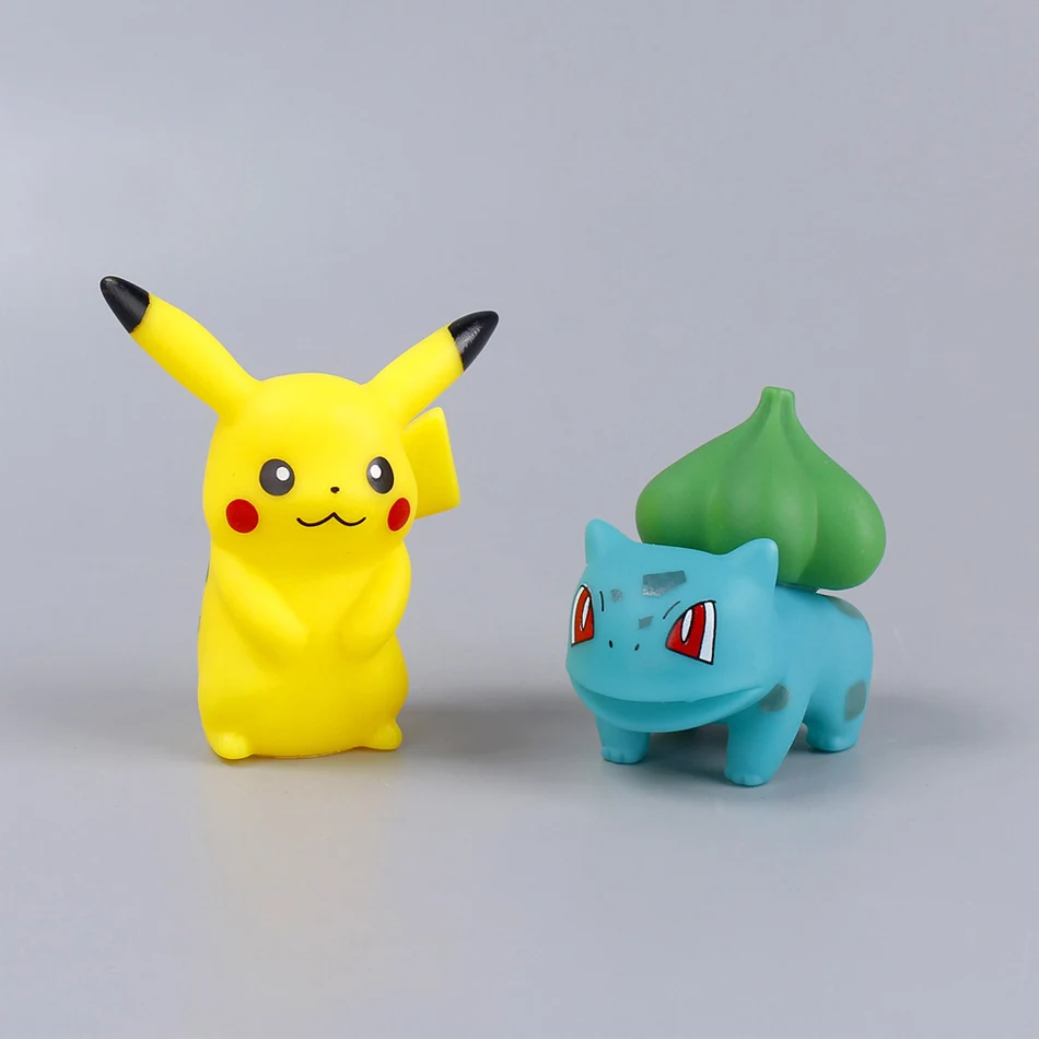 Cartoon Pokemon Pikachu Charmander Psyduck Squirtle Jigglypuff Bulbasaur Bulbasaur Anime Kawaii Figures Doll For Kids Toys Gifts