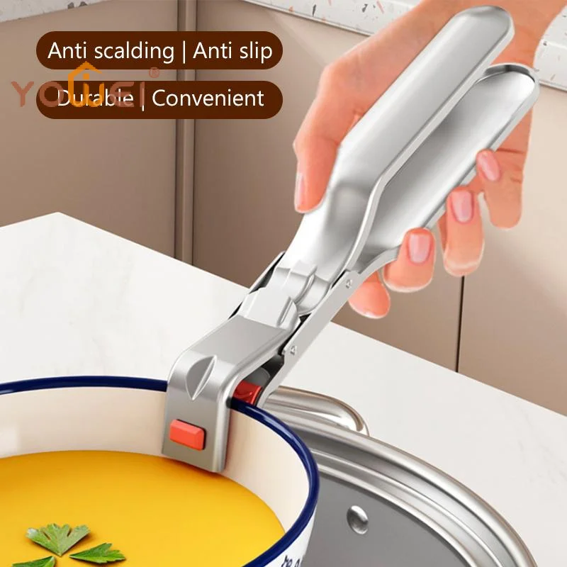 Anti-scalding Clip Hot Bowl Holder Dish Clamp Pot Pan Gripper Clip Hot Dish Plate Bowl Lifter Retriever Tongs Kitchen Supplies
